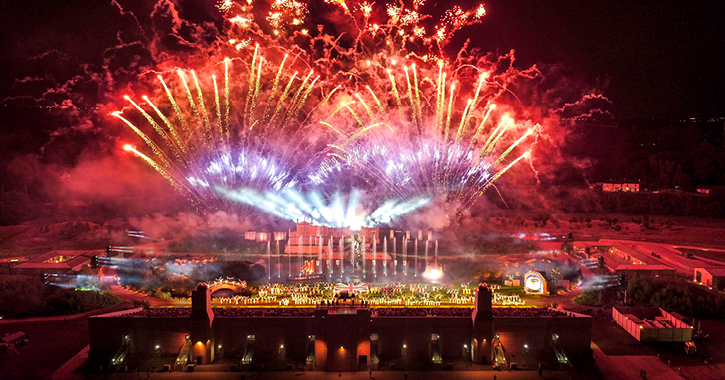 Firework Finale of Kynren in County Durham